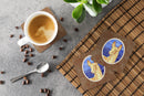 Pharaoh Hound Foam Coasters Set of 4 Cup Coasters for Indoor Outdoor, Tabletop Protection, Anti Slip, Mouse pad Material