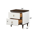 Carena - 5 Piece Bedroom Set (Eastern King Dresser Chest Mirror Nightstand) - Brown / Light Gray / White by Unique Piece Furniture