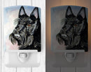 Scottish Terrier Ceramic Night Light Compact, UL-Certified, Ideal for Bedroom, Bathroom, Nursery, Hallway, Kitchen, 6x4x3, Multicolor