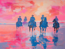 Pink Western Cowboy Style Wall Mural. Pink Cowgirl.