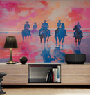 Pink Western Cowboy Style Wall Mural. Pink Cowgirl.