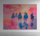 Pink Western Cowboy Style Wall Mural. Pink Cowgirl.