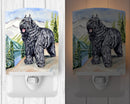 Bouvier des Flandres Ceramic Night Light Compact, UL-Certified, Ideal for Bedroom, Bathroom, Nursery, Hallway, Kitchen, 6x4x3, Multicolor