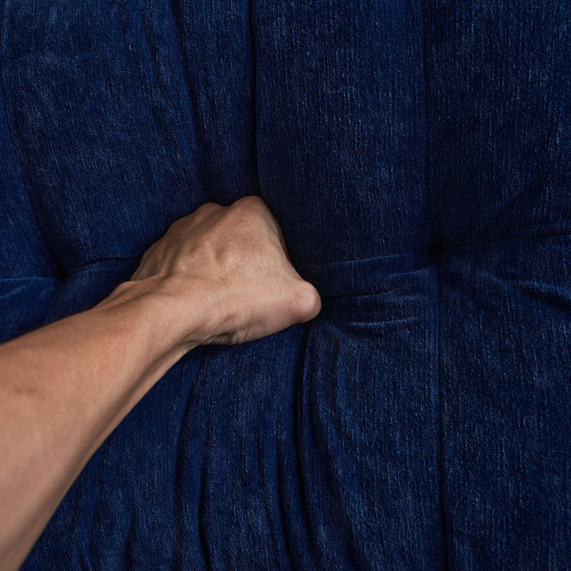 83" Modern Sectional Sofas Couches Velvet L Shaped Couches for Living Room, Bedroom, Blue