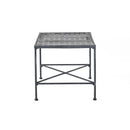 Luna Outdoor Iron Coffee Table - Black Brush Silver by HouseOfZazla