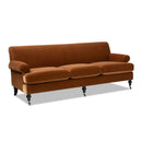 Alana Lawson Three-Cushion Tight Back Sofa, Burnt Orange Performance Velvet