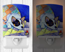 Australian Cattle Dog Sew Perfect Ceramic Night Light Compact, UL-Certified, Ideal for Bedroom, Bathroom, Nursery, Hallway, Kitchen, 6x4x3, Multicolor