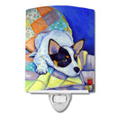 Australian Cattle Dog Sew Perfect Ceramic Night Light Compact, UL-Certified, Ideal for Bedroom, Bathroom, Nursery, Hallway, Kitchen, 6x4x3, Multicolor