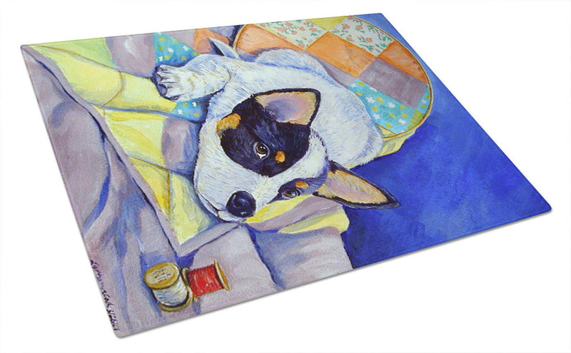 Australian Cattle Dog Sew Perfect  Glass Cutting Board Large