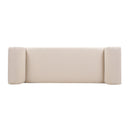 Kathy - Roll Arm Entryway Accent Bench - Sky Neutral Beige by HouseOfZazla