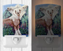 Chinese Crested Ceramic Night Light Compact, UL-Certified, Ideal for Bedroom, Bathroom, Nursery, Hallway, Kitchen, 6x4x3, Multicolor