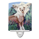 Chinese Crested Ceramic Night Light Compact, UL-Certified, Ideal for Bedroom, Bathroom, Nursery, Hallway, Kitchen, 6x4x3, Multicolor