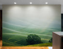 Tuscany Rolling Hills Meadow Wall Mural. Italian Countryside.