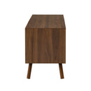 TV Stand With Soft Closing Hinges And Cable Management - Walnut by HouseOfZazla