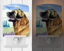 Leonberger Ceramic Night Light Compact, UL-Certified, Ideal for Bedroom, Bathroom, Nursery, Hallway, Kitchen, 6x4x3, Multicolor