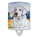 Kuvasz Ceramic Night Light Compact, UL-Certified, Ideal for Bedroom, Bathroom, Nursery, Hallway, Kitchen, 6x4x3, Multicolor