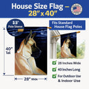Fawn Great Dane in the Moonlight House Flag 28x40 Porch Sleeve Pole Decorative Outside Yard Banner Artwork Wall Hanging, Polyester