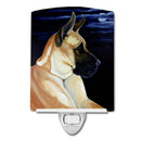Fawn Great Dane in the Moonlight Ceramic Night Light Compact, UL-Certified, Ideal for Bedroom, Bathroom, Nursery, Hallway, Kitchen, 6x4x3, Multicolor