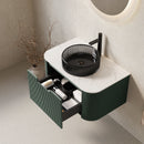 DINA 30" Bathroom Vanity & Sink with Floating Curved Edges by HouseOfZazla