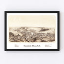 Vintage Map of Hagamans Mills, New York 1890