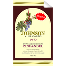 Johnson Vineyards Zinfandel Single Self Adhesive Label - License and Royalty Free for Film Use