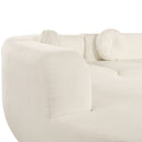 Extra Large Sectional Sofa Soft Fabric Upholstery, Elegant Curved Design With 3 Round Cushions, High-Resilience Foam by HouseOfZazla