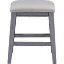 TREXM 4-Piece Dining Table Set for 3, Retro Kitchen Table and Chairs Set with 3 Storage Drawers, Ideal for Small Spaces (Gray)