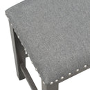 5 Pieces Counter Height Rustic Farmhouse Dining Room Wooden Bar Table Set with 4 stools, Gray