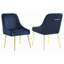 Walmer - Wingback Dining Chair (Set of 2) - Blue by HouseOfZazla