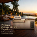 84-Inch Deluxe Stainless Steel Outdoor Kitchen Barbecue Island Grill by HouseOfZazla