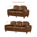 Breathable Faux Leather Sofa For Living Room