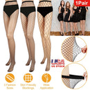 Women Fishnet Tights Sexy High Waist Fishnet Pantyhose Stretchy Mesh Hollow Out Tights Stockings w/ Small Medium Large Hole Choices