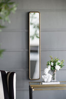 Full Length Mirror With AntiqueMetal Frame, Long Mirror For Hallway Living Room Bedroom Bathroom - Gold by HouseOfZazla