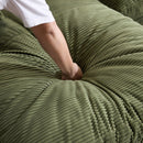 Compressed Sofa With 3 Back Cushions, 2 Throw Pillows
