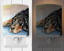Gordon Setter Waiting on Mom Ceramic Night Light Compact, UL-Certified, Ideal for Bedroom, Bathroom, Nursery, Hallway, Kitchen, 6x4x3, Multicolor