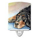 Gordon Setter Waiting on Mom Ceramic Night Light Compact, UL-Certified, Ideal for Bedroom, Bathroom, Nursery, Hallway, Kitchen, 6x4x3, Multicolor