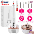 Portable Cordless Electric Nail Drill Kit Charging Base With UV Nail Dryer 6Pcs Nail Drill Bits 5Speeds Direction Control Timer Setting For Acrylic Ge