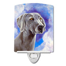 Weimaraner Azure Skies Ceramic Night Light Compact, UL-Certified, Ideal for Bedroom, Bathroom, Nursery, Hallway, Kitchen, 6x4x3, Multicolor