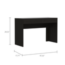 Acre Writing Computer Desk, Two Drawers -Black