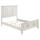 Copper - Queen Panel Bed With Structured Headboard And Slatted Design - White by HouseOfZazla
