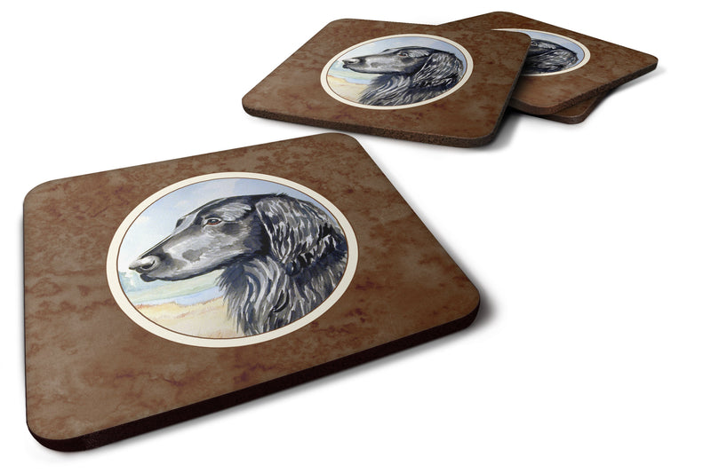 Flat Coated Retriever Foam Coaster Set of 4 7064FC