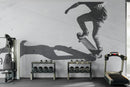 Black and White Skateboard Urban Wall Mural.