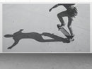 Black and White Skateboard Urban Wall Mural.