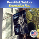 Great Dane Moonlight House Flag 28x40 Porch Sleeve Pole Decorative Outside Yard Banner Artwork Wall Hanging, Polyester