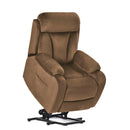 Lift Chair Recliner Power Remote Control Recliner Sofa Relax Soft Chair Anti - Skid Australia Cashmere Fabric Furniture Living Room - Brown by HouseOfZazla