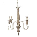 4 Light Chandelier, Hanging Light Fixture With Adjustable Chain For Kitchen, Bulb Not Included - Cream White by HouseOfZazla