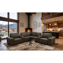 Upholstered Large Arms Sectional With Recliner Seats by Unique Piece Furniture