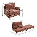 Mid Century Modern Foldable Sofa Bed, 3 In 1 Convertible Sleeper With 3 Pillows by HouseOfZazla