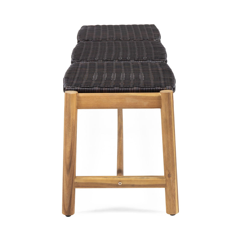 Cambria Rustic 3 Seater Bench - Teak, photo 4 of 10
