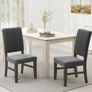 Dining Chair Set of 2 Mid-Century Modern Velvet Fabric Upholstered Chairs-Grey by LJGDeals